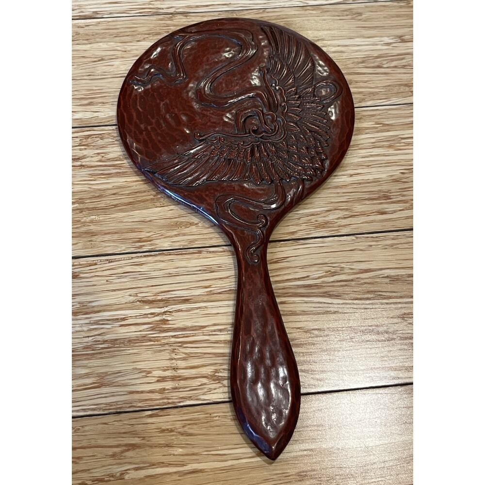 JAPANESE WOOD Or Resin KAMAKURABORI HAND MIRROR Wings Design VTG